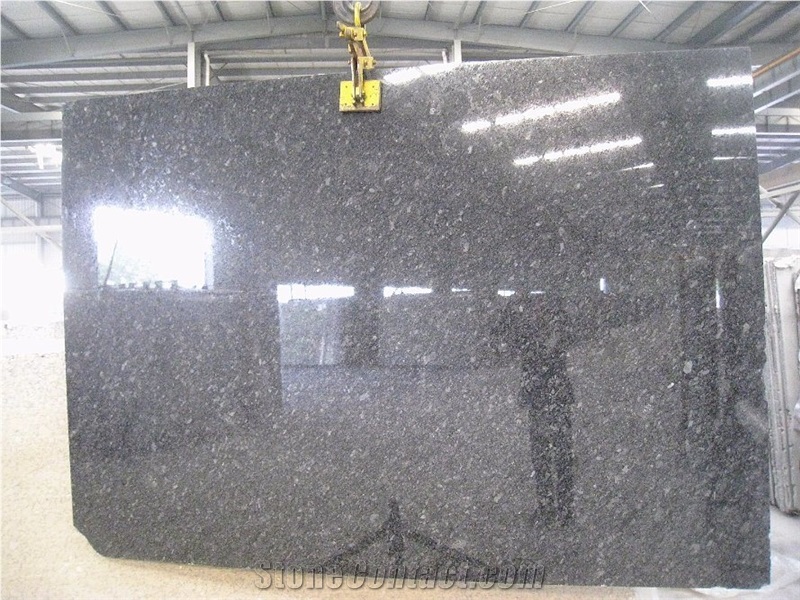 Steel Gray Granite Slabs, India Grey Granite