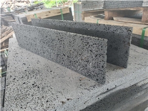 Black and Grey Basalt Stone Lava Stone Cubic Tile Stepping 