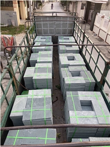 Honed Green Stone LimeStone Tile From Vietnam