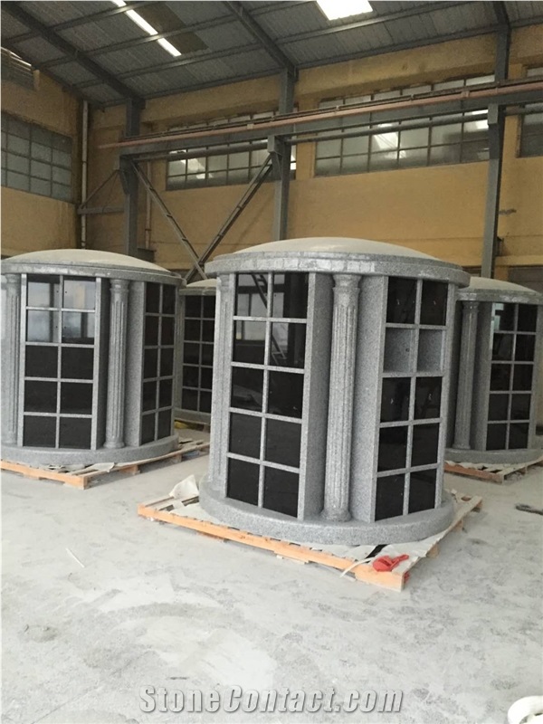 Cemetery Cremation Granite Mausoleum Two Niche Columbarium