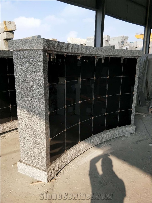 Cemetery Cremation Granite Mausoleum Two Niche Columbarium