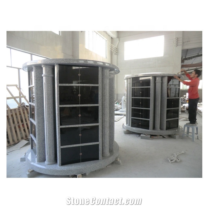 Cemetery Cremation Granite Mausoleum Two Niche Columbarium