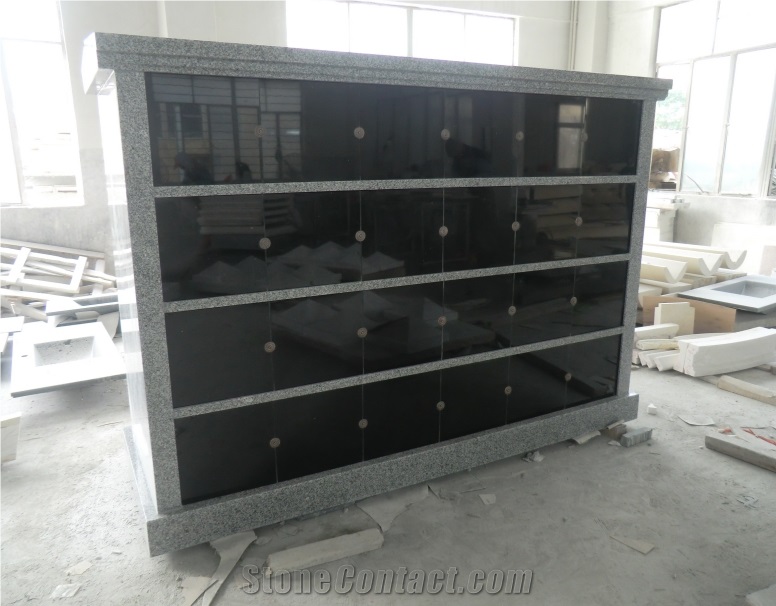 Cemetery Cremation Granite Mausoleum Two Niche Columbarium