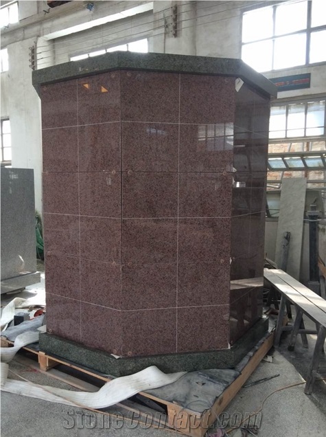 Cemetery Cremation Granite Mausoleum Two Niche Columbarium