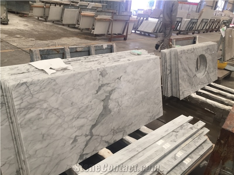 Cut Bianco Carrara Tecchione Window Sill Tiles 