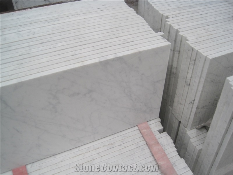 Cut Bianco Carrara Tecchione Window Sill Tiles 