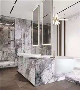 Eksioglu Iceberg Blue Marble Tiles For Elevator  