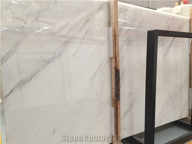 Graniti Drama Semi White Marble Slab Tile good price 