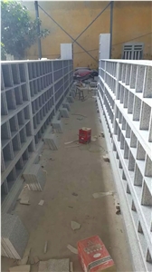 Grey granite mausoleum and columbarium designs for sale