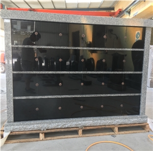 Grey granite mausoleum and columbarium designs for sale