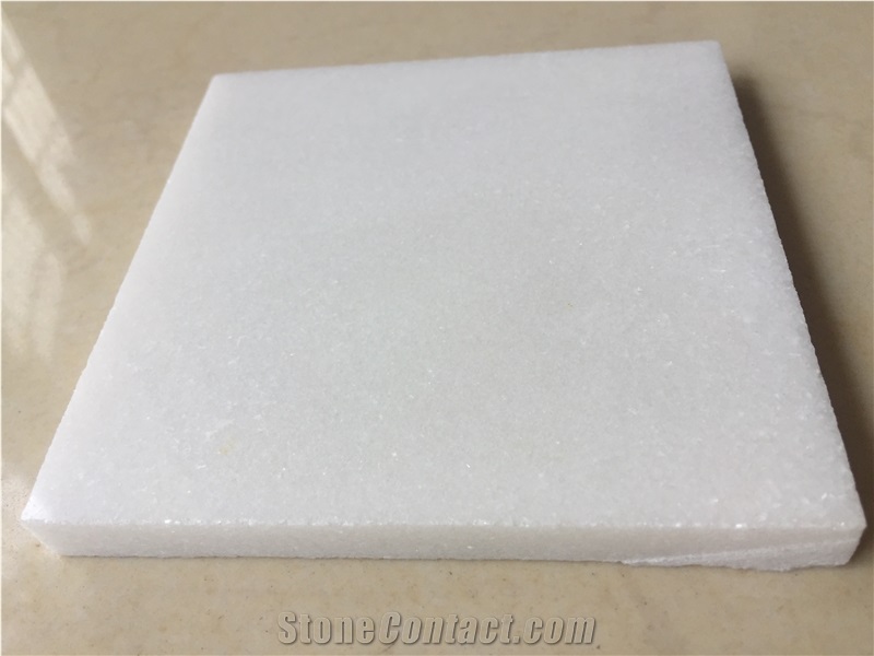 Laizhou Snowflake White Marble Tiles Slabs 