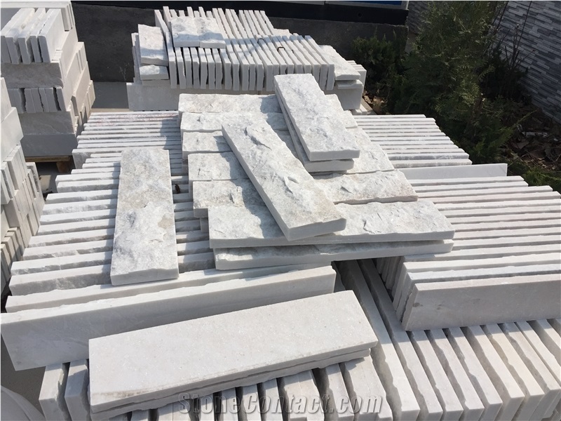 Laizhou Snowflake White Marble Tiles Slabs 