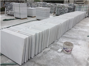 Laizhou Snowflake White Marble Tiles Slabs 