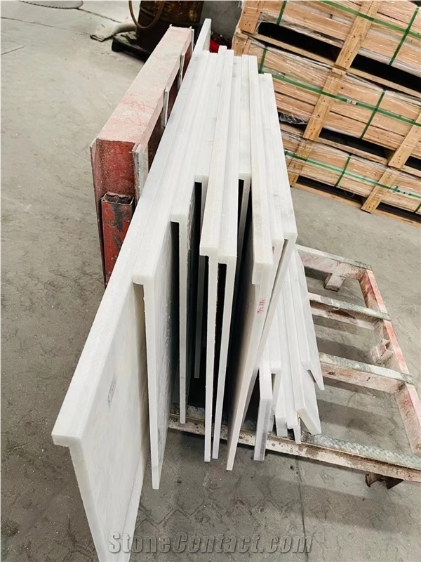 Prefab columbia white marble countertop