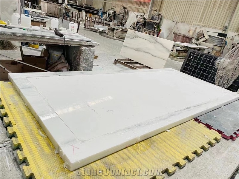 Prefab columbia white marble countertop