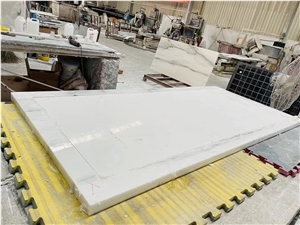 Prefab columbia white marble countertop