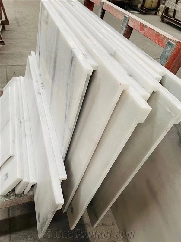 Prefab columbia white marble countertop