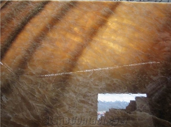 Backlit Heavy Honey Onyx Slab