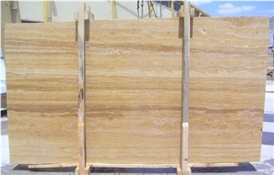 Golden Travertine Slabs & Tiles, Yellow Travertine Slabs 