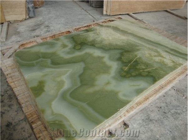 Jade Green Onyx Slabs & Tiles