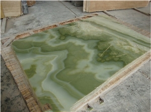 Jade Green Onyx Slabs & Tiles
