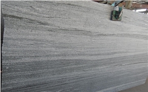 Nero Santiago Granite Stone Big Slabs Flamed+Brushed