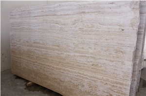 Travertino Classico Slabs, Romano Classico Travertine