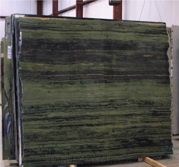 Verde Bamboo Granite Slabs & Tiles, Brazil Green Granite