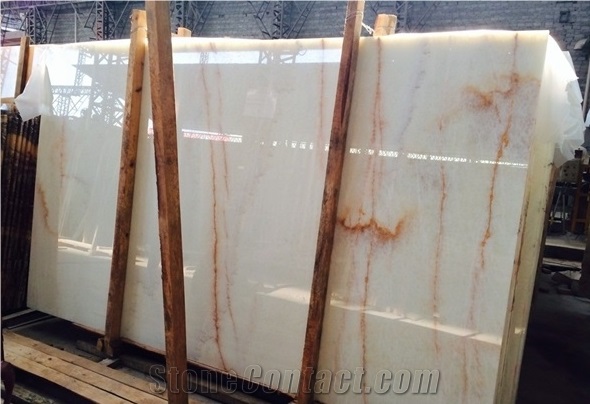 White Onyx Tiles Slabs Covering Background,China White Onyx