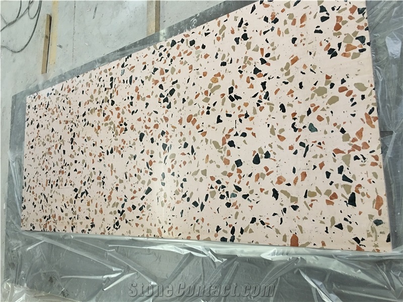beige terrazzo kitchen wall tile authentic terrazzo slab