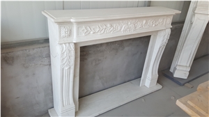 china carrara sculptured antique modern fireplace mantel