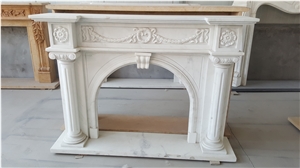 china carrara sculptured antique modern fireplace mantel