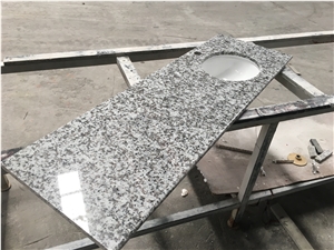 China white granite hotel vanity bath top prefab countertop