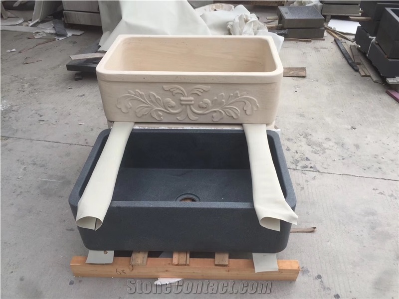 drop-in marble bath sink dark emperador kitchen wash basin
