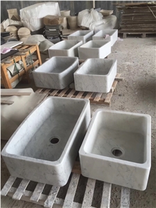 drop-in marble bath sink dark emperador kitchen wash basin