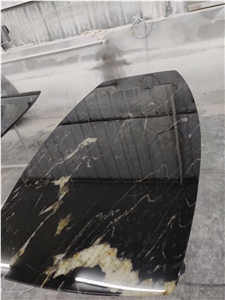 granite restaurant coffee top titanium black dining table
