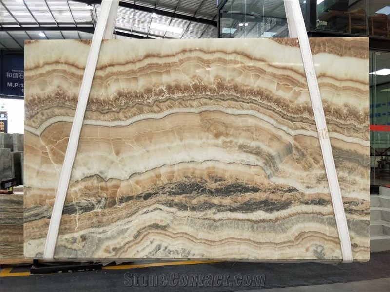 grey backlit onyx kitchen floor slab lifora traony wall tile