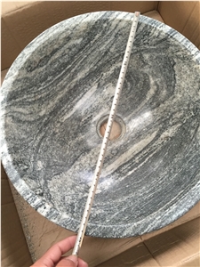 Grey Granite Bathromm Round Wash Basin Nero Santiago Sink