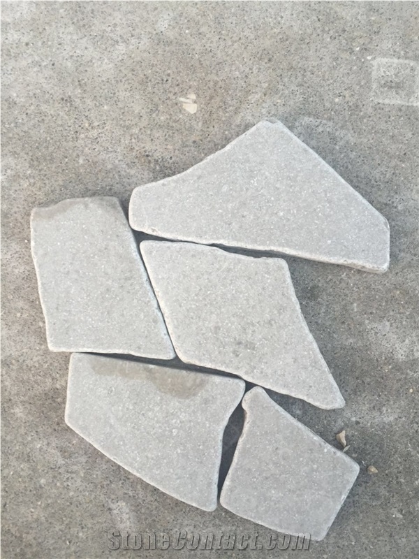 Grey Tumbled Pebble Floor Mosaic Design Tile White Wooden