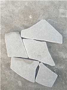 Grey Tumbled Pebble Floor Mosaic Design Tile White Wooden