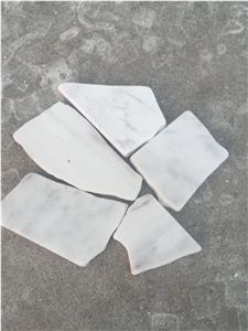 Grey Tumbled Pebble Floor Mosaic Design Tile White Wooden