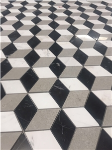 Marble 3D Mosaic Pattern Design Tile Ariston Hexagon Floor 