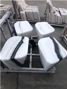 marble bank stool furniture panda white office table chair