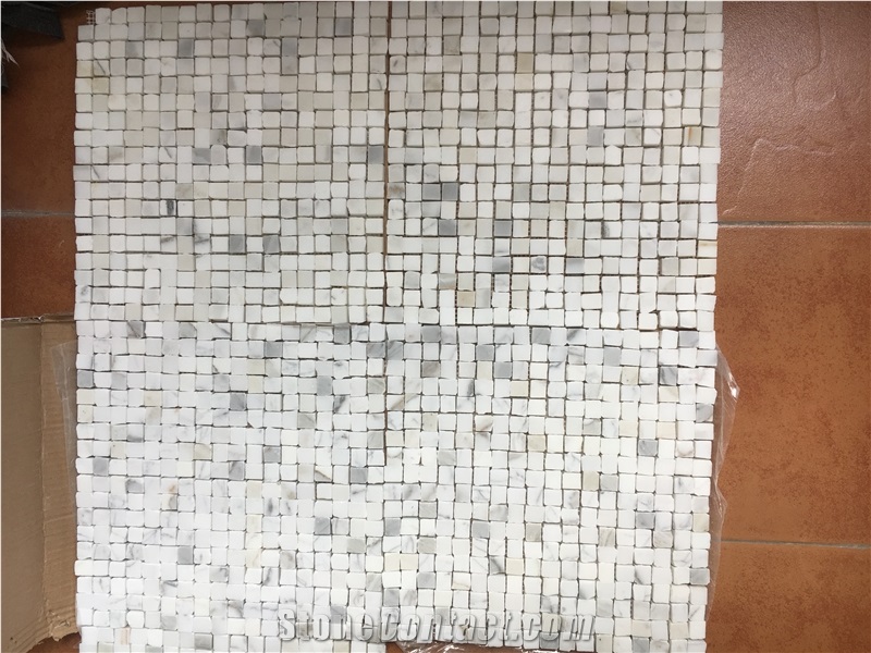 Marble Calacatta Kitchen Floor Design Pattern Mosaic Tile 