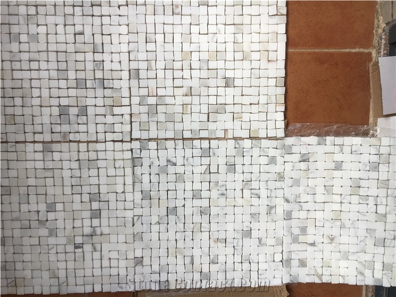 Marble Calacatta Kitchen Floor Design Pattern Mosaic Tile 