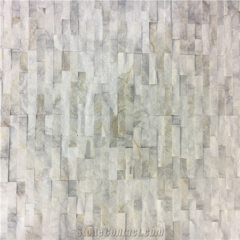 Marble Linear Strips Wall Split Mosaic Tile Stone Backsplash