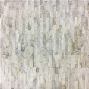 Marble Linear Strips Wall Split Mosaic Tile Stone Backsplash