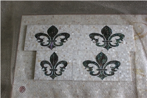 Mother Of Pearl Mosaic Border Sea Shell Floor Border Decos 