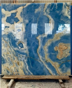 onice blue bathroom wall slab azul traonyx kitchen floor 