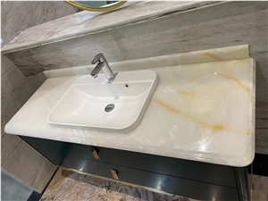 prefab restaurant onyx vanity top stone hotel master bathtop